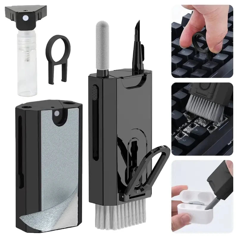 Kit de Limpeza 8 em 1 para Teclado, Fones de Ouvido, Celular e Eletrônicos em Geral
