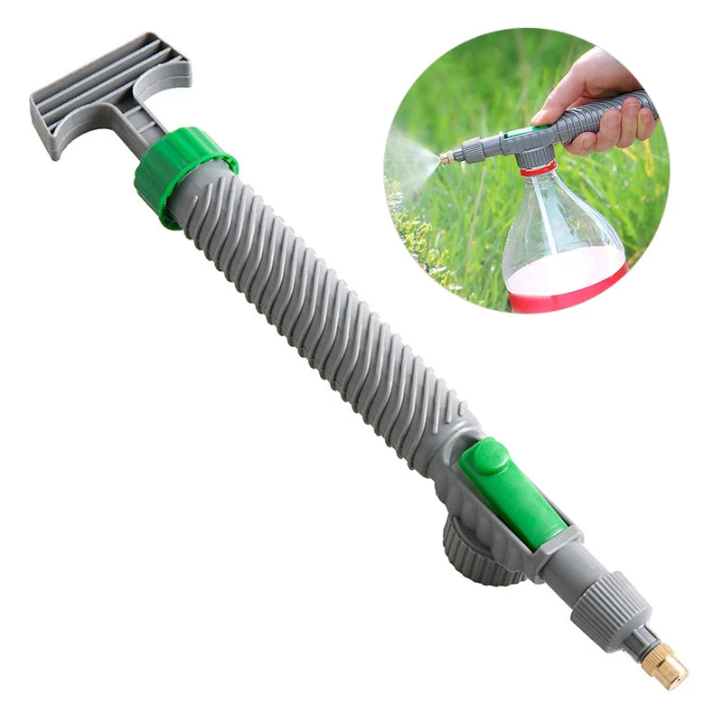 Bomba de Ar de Alta Pressão com Pulverizador Manual – Bico Ajustável para Garrafas PET