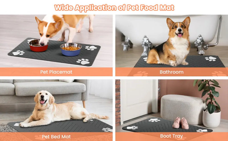 Tapete Absorvente Impermeável para Alimentação de Pets