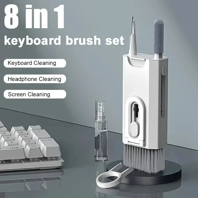 Kit de Limpeza 8 em 1 para Teclado, Fones de Ouvido, Celular e Eletrônicos em Geral