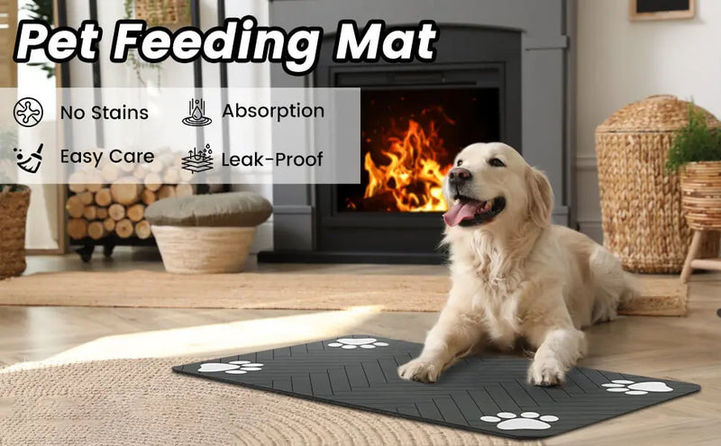 Tapete Absorvente Impermeável para Alimentação de Pets