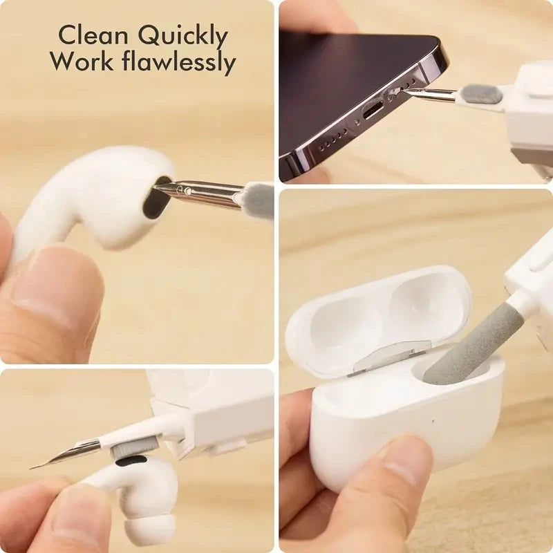 Kit de Limpeza 8 em 1 para Teclado, Fones de Ouvido, Celular e Eletrônicos em Geral