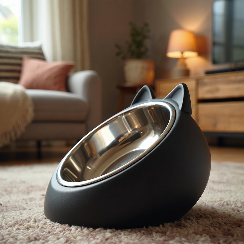 Tigela Inclinada Ergonômica – Conforto e Estilo na Hora da Alimentação do Seu Pet!